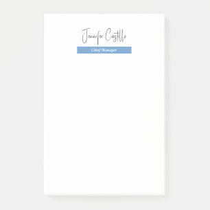 Bloco De Notas Caligrafia Minimalista Preta-Branco Simples