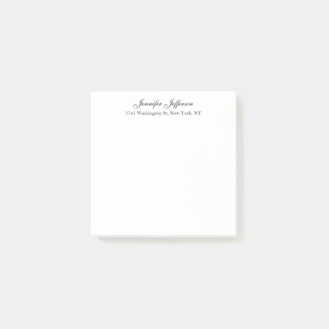 Bloco De Notas Caligrafia Moderna Elegante Simples Profissional (Frente)