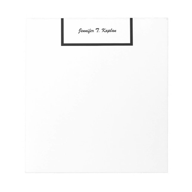 Bloco De Notas Caligrafia Profissional Minimalista Moderna Simple (Frente)