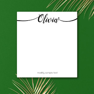 Bloco De Notas Caligrafia Simples de Script Manuscrito