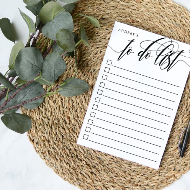 Bloco De Notas Caligrafia suave - Caixa de seleção para fazer lis (Criador carregado)