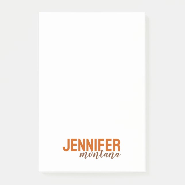 Bloco De Notas Calliografia - Placa Elegante Adicionar Nome Própr (Frente)