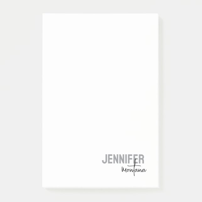 Bloco De Notas Calliografia - Placa Elegante Adicionar Nome Própr (Frente)