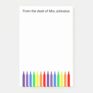 Bloco De Notas Camarões-cera, da mesa de professores, postam-no.