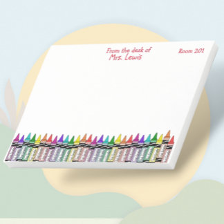 Bloco De Notas Camarões-coloridos personalizados de professores d