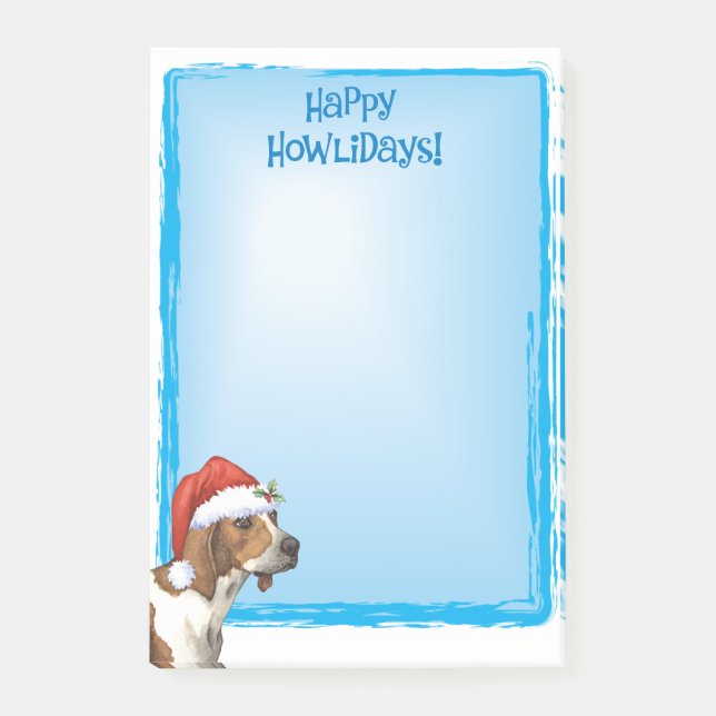 Bloco De Notas Caminhante feliz de Howlidays Treeing (Frente)