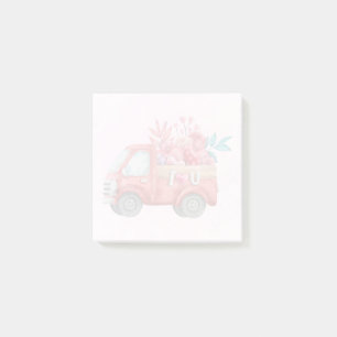 Bloco De Notas Caminhão de Amor Bonito com Aquarela Cardíaca