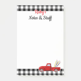 Bloco De Notas Caminhão Vermelho Personalizado
