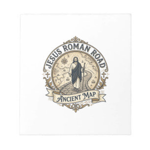 Bloco De Notas Caminho Romano de Jesus Mapa Antigo Caminho Romano