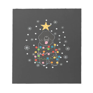 Bloco De Notas Camisa Class Newfie Newfoundland Dog Christmas Tre