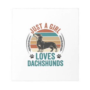 Bloco De Notas Camisa de Amante de Dachshund Gráfico de Cachorro 
