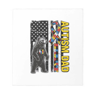 Bloco De Notas Camisa de conscientização da bandeira do urso do p