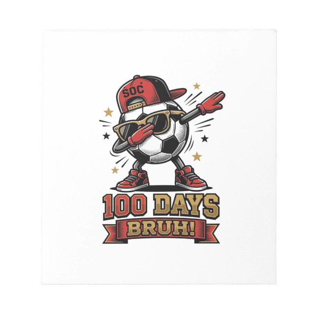 Bloco De Notas Camisa de Design de Dabbing de Futebol Bruh de 100 (Frente)