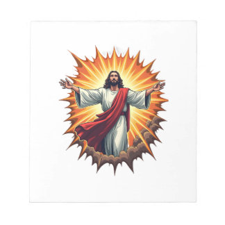 Bloco De Notas Camisa de Gravura Vintage Jesus Vitória Explode