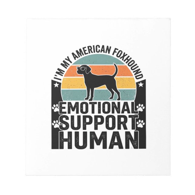 Bloco De Notas Camisa de Humano de Suporte Emocional American Fox (Frente)