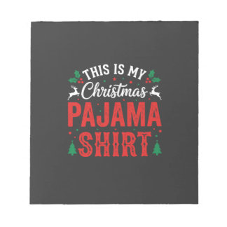 Bloco De Notas Camisa de Pijama de Natal Festa Divertida