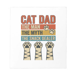 Bloco De Notas Camisa Pai do Gato O Negociante de Lanche Gato Ant