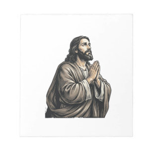Bloco De Notas Camisa Religiosa Homem Orando Gravura Vintage Desi