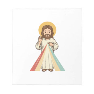 Bloco De Notas Camisa Vetorial de Bênção Religiosa Vintage Design