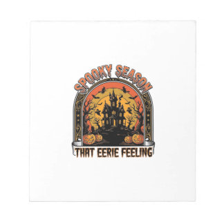 Bloco De Notas Camisa Vintage de Halloween Sentimento da Temporad