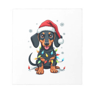 Bloco De Notas Camisas de Natal de Árvore de Cachorro Dachshund P