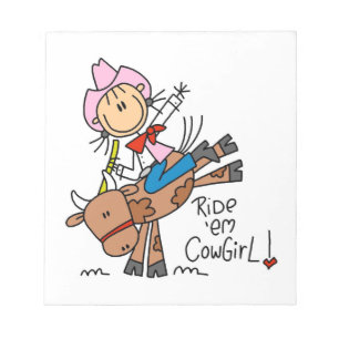 Bloco De Notas Camisas e Presentes Ride Em Cowgirl