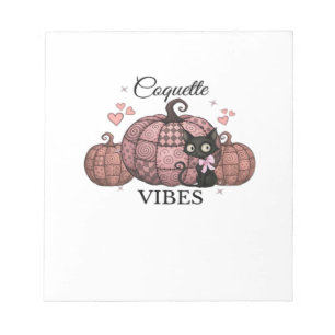 Bloco De Notas Camiseta Clássica Gata Abóbora Rosa Coquette