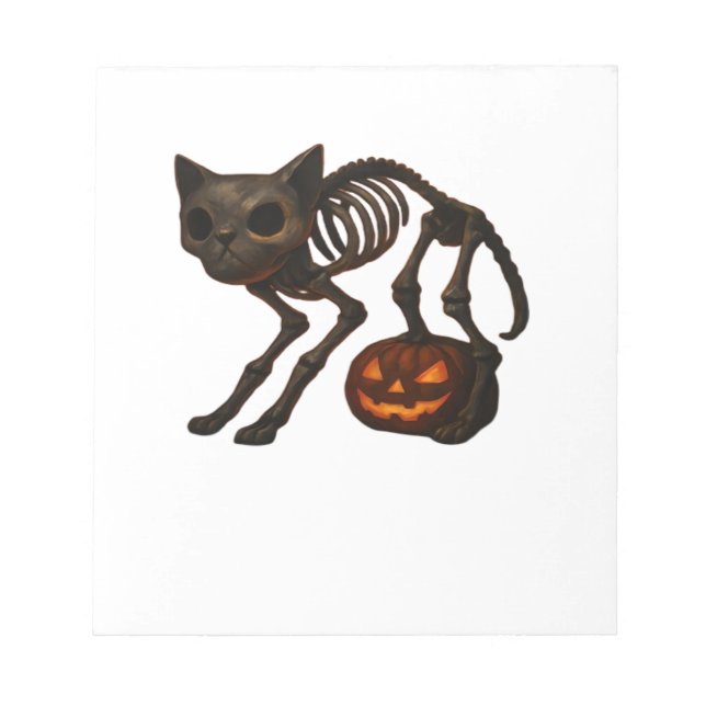 Bloco De Notas Camiseta Clássica Presente de Halloween de Esquele (Frente)