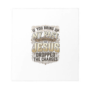 Bloco De Notas Camiseta Cristã Vintage Jesus Retirou As Acusações