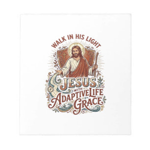Bloco De Notas Camiseta de Encorajamento para Deficientes Jesus I