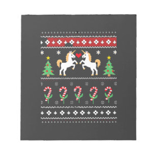 Bloco De Notas Camiseta de festa de suéter feio de Natal de unicó