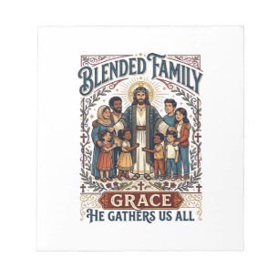 Bloco De Notas Camiseta Família Misturada Jesus Família Recompost