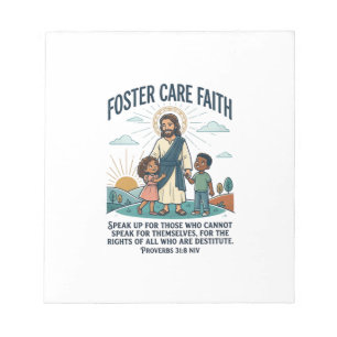 Bloco De Notas Camiseta Gráfica Adoção de Jesus Cuidados Cristãos