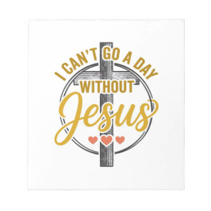 Bloco De Notas Camiseta Jesus Cruz Tipografia Cristã Design_1