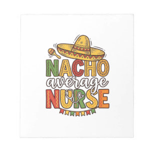 Bloco De Notas Camiseta Nacho Average Nurse Cinco De Mayo Design_