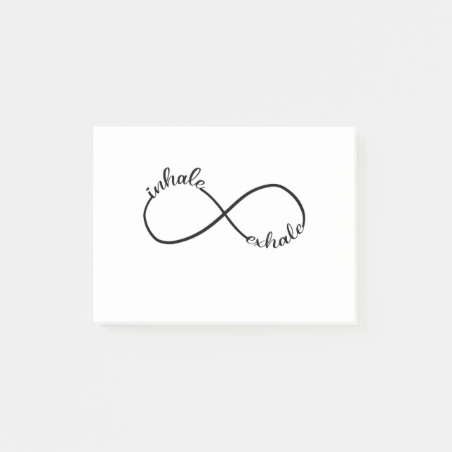 Bloco De Notas Camiseta Símbolo do Sinal de Infinito Inalar Exala (Frente)