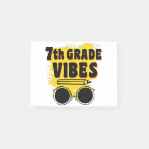 Bloco De Notas Camiseta Vibes de Volta à Escola 7ª Série Primeiro
