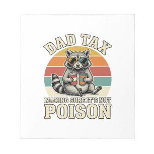 Bloco De Notas Camiseta Vintage de Design Engraçado de Papai Tax
