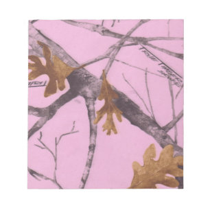 Bloco De Notas Camo cor-de-rosa