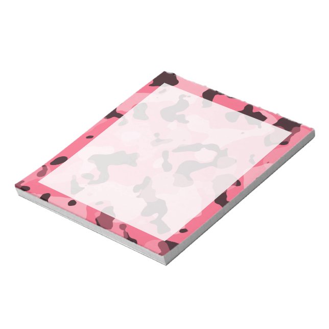 Bloco De Notas Camo rosa-rosa-rosa; Camuflagem (Invertido)