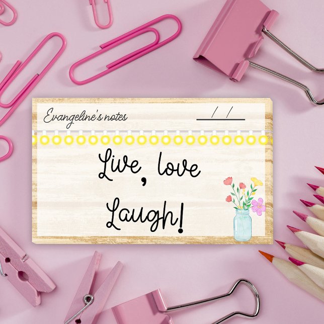 Bloco De Notas Campanha, candeeiros e flores 10" x 6" (Criador carregado)