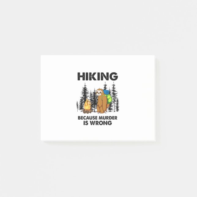 Bloco De Notas Camper Gift | Hiking Because Murder Is Wrong Xmas (Frente)