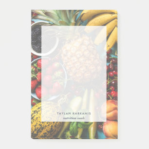 Bloco De Notas Campo de saúde de Frutas frescas coloridas persona
