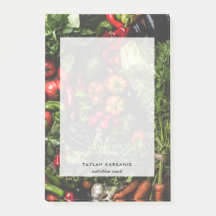 Bloco De Notas Campo de saúde dos legumes frescos personalizado