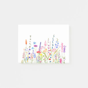 Bloco De Notas campo floral colorido