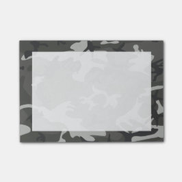 Bloco De Notas Camuflagem Abstrata Cinza Moderna