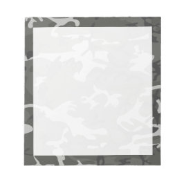 Bloco De Notas Camuflagem Abstrata Cinza Moderna