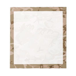 Bloco De Notas Camuflagem Bege Marrom Verde Deserto