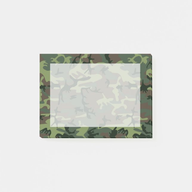 Bloco De Notas Camuflagem Camo Green Brown Padrão (Frente)