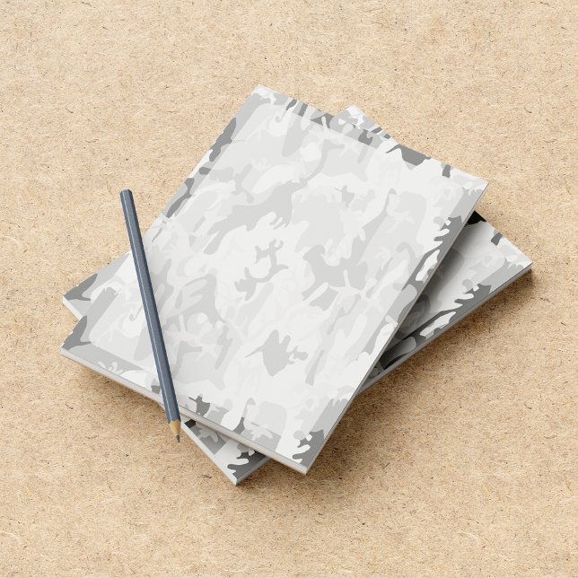 Bloco De Notas Camuflagem Cinza, Camuflagem de Inverno, Camuflage (Criador carregado)